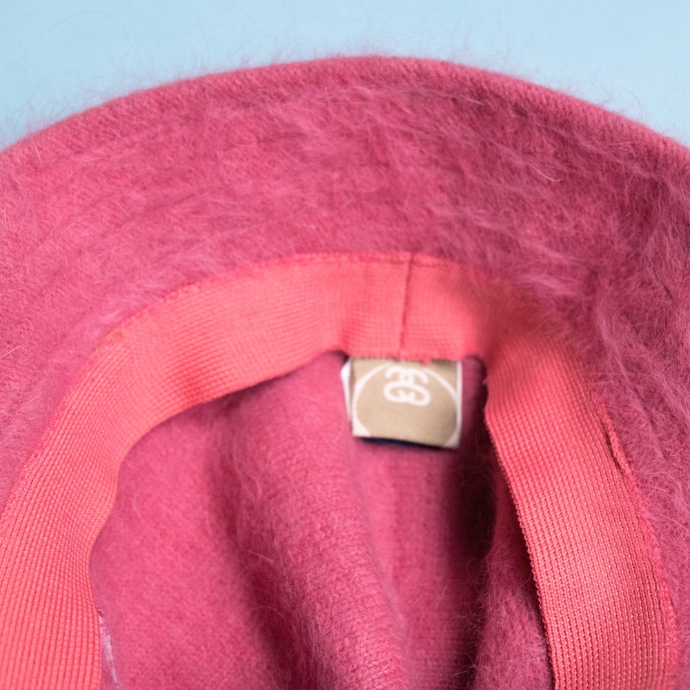 ❌SOLD❌STUSSY pink angora fuzzy bucket hat - Picture 5 of 6